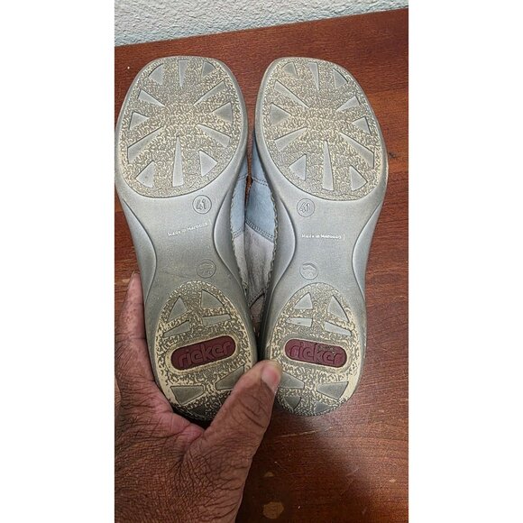 Rieker Women's Light Blue Leather Slingback Grama Core Flats Cutout Design Size - Picture 7 of 8